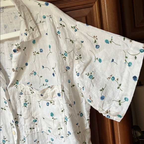 Nettle Studios Boxy Collared Top Floral One size fits all - Picture 4 of 6